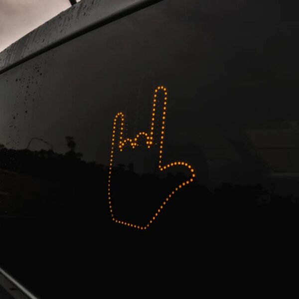 Funny New LED Illuminated Gesture Light Car Finger Light With Remote Road Rage Signs Middle Finger Gesture Light Hand Lamp - Image 4