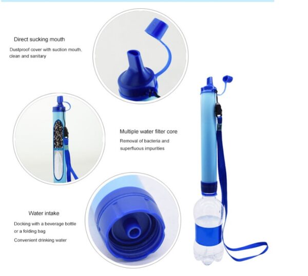 Water Filters Straw Hiking Camping Outdoor Travel Personal Emergency Survival Tools Summer Life Straw - Image 7