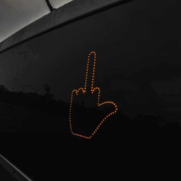 Funny New LED Illuminated Gesture Light Car Finger Light With Remote Road Rage Signs Middle Finger Gesture Light Hand Lamp - Image 3