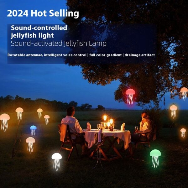 Jellyfish Mood Lamp LED Jellyfish Night Light Portable Jellyfish Lamp Jellyfish Decorations Smart Table Lamp For Bedside Desk - Image 10