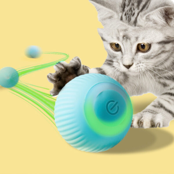 USB Rechargeable Gravity Electric Rolling Ball Electric Cat Toy - Image 2