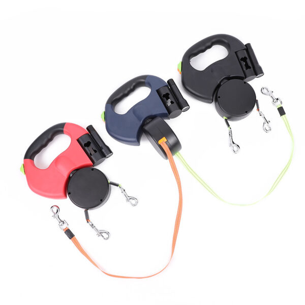 Retractable Dog Leash For Small Dogs Reflective Dual Pet Leash Lead 360 Swivel No Double Dog Walking Leash With Lights Pet Products - Image 10